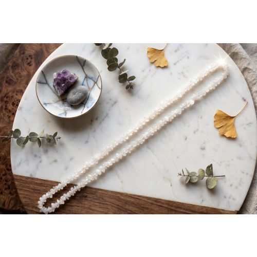 white quartz mala